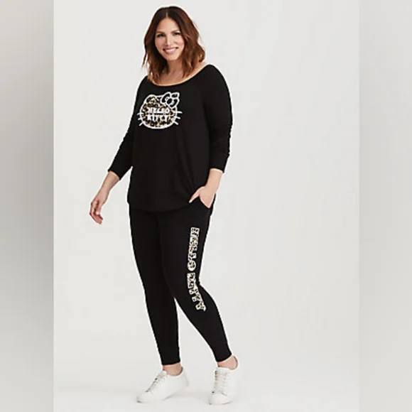 Torrid Hello Kitty black leopard icon sweatshirt - Picture 3 of 5